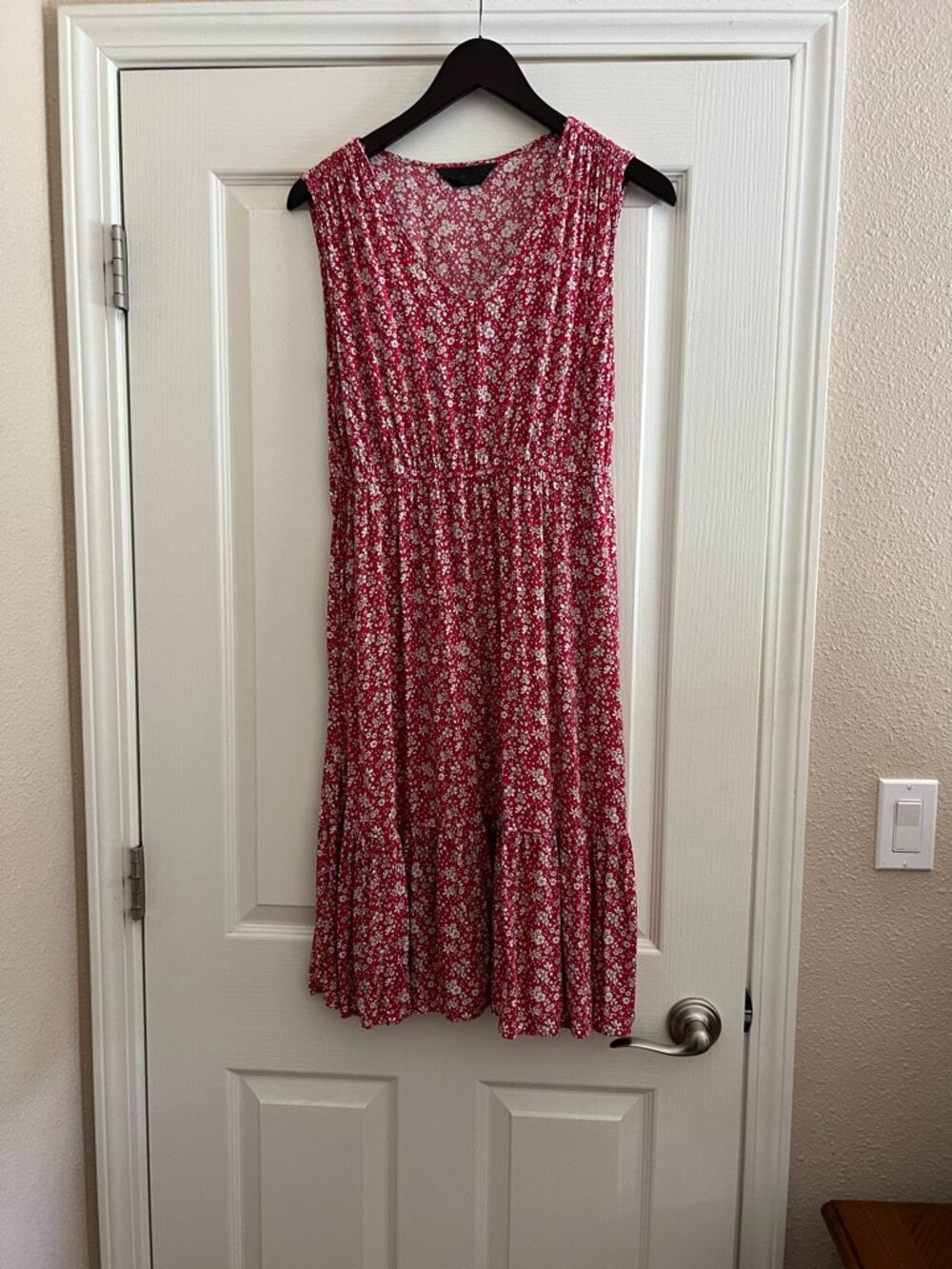 Red Floral Dress, M